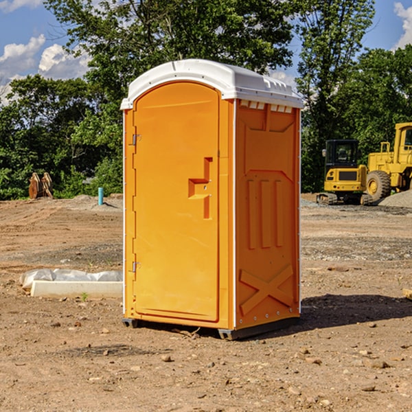 how often are the porta potties cleaned and serviced during a rental period in Naruna Virginia